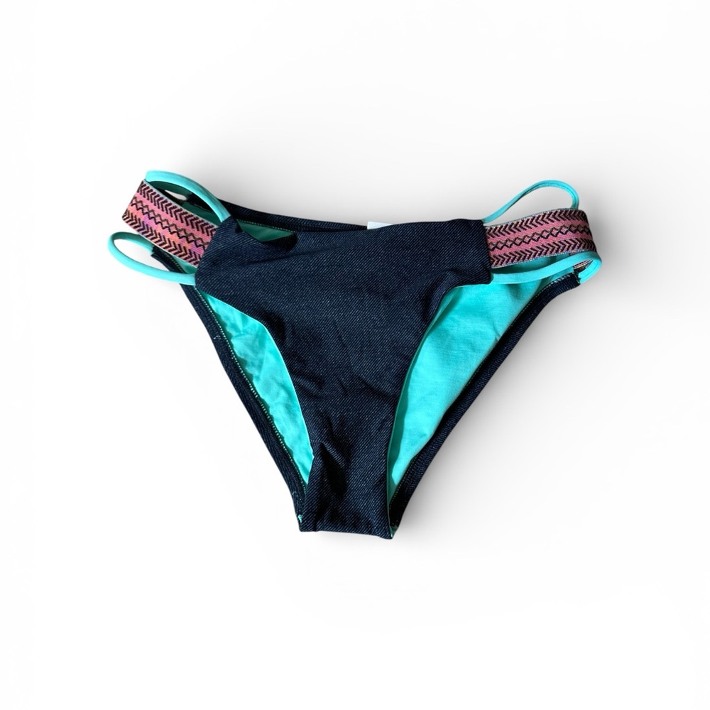 NWOT L*Space Indian Summer bikini bottoms faux denim